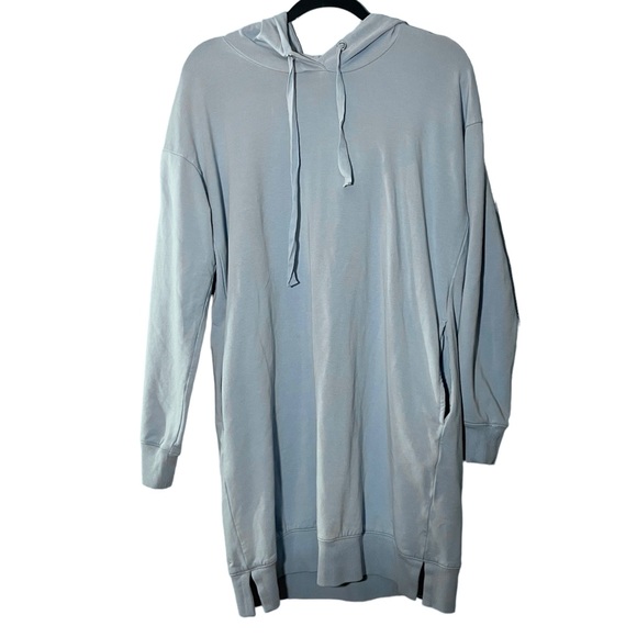 THE DROP Iona Light Blue Hoodie Sweatshirt Dress - Picture 2 of 6
